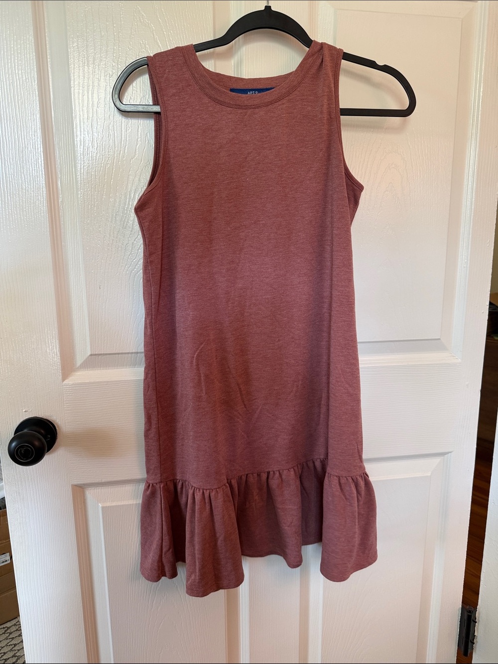 Apt. 9 Mauve Pink Sleeveless Ruffle-Hem Knit Dress